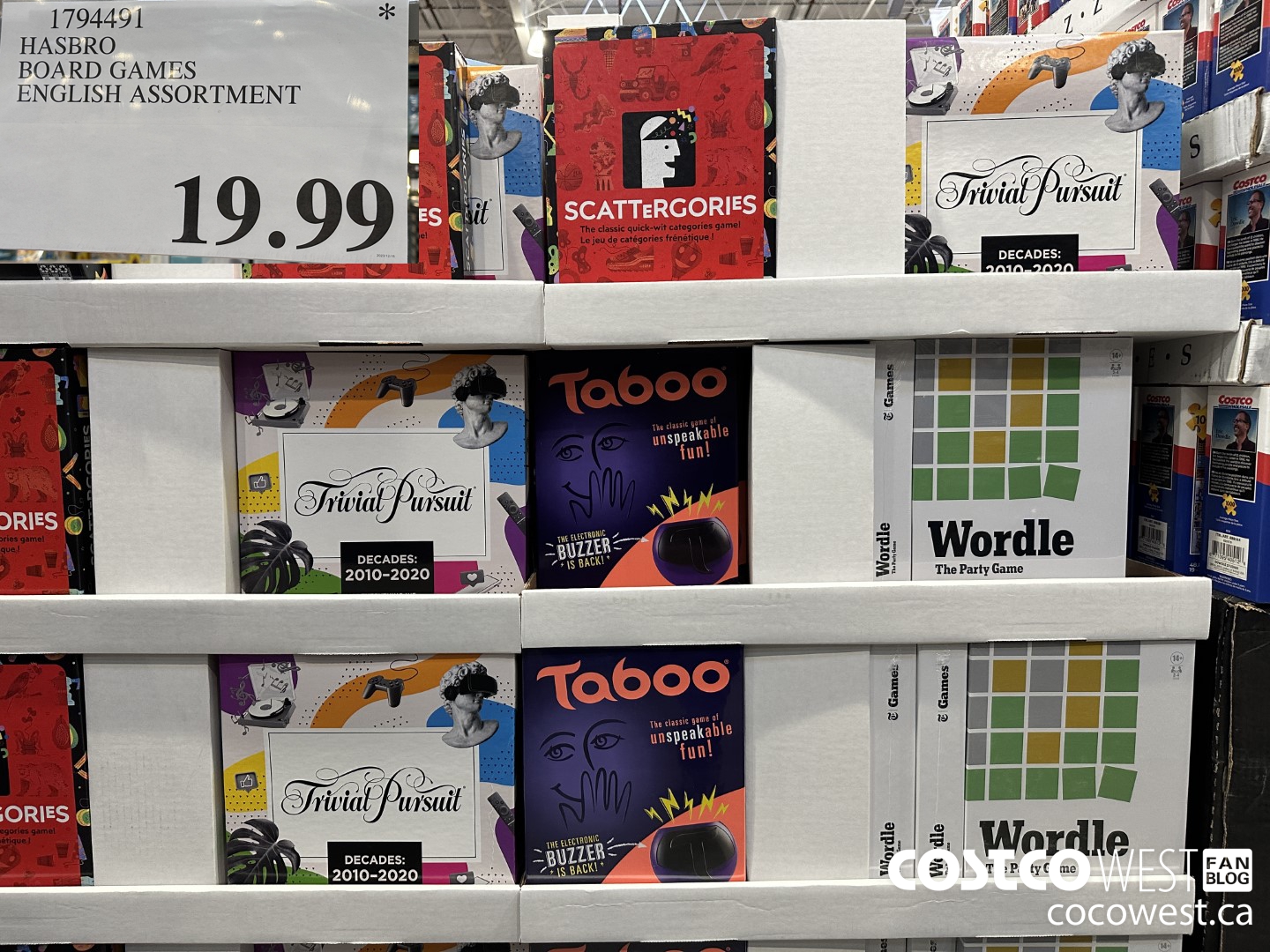 1794491 HASBRO BOARD GAMES ENGLISH ASSORTMENT $19.99