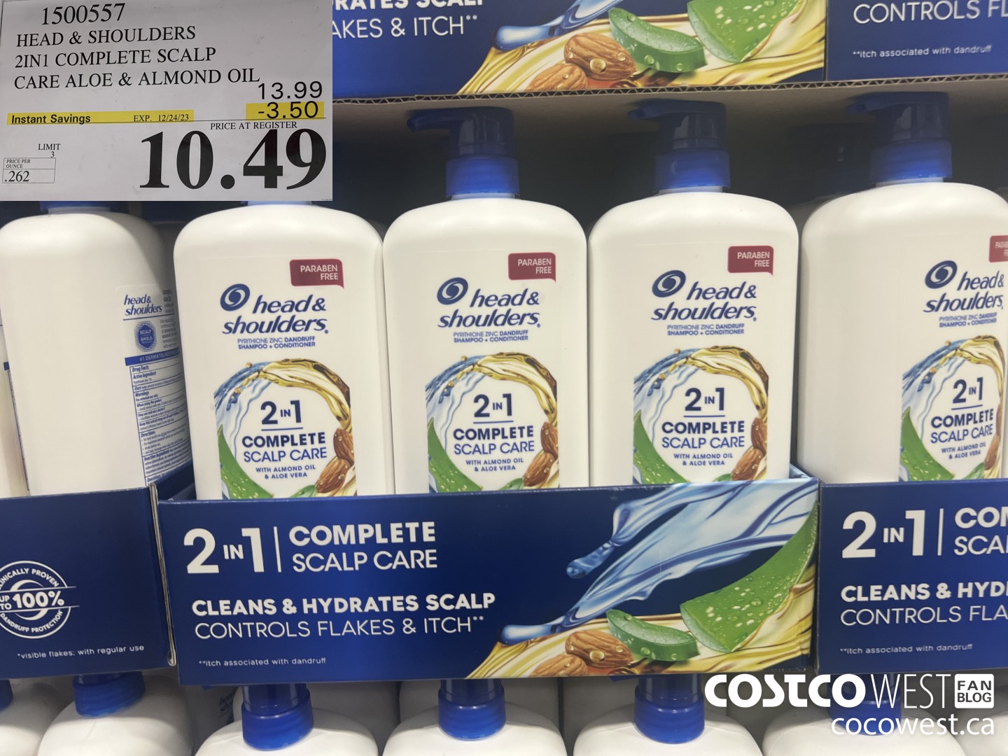 1500557 HEAD & SHOULDERS 2IN1 COMPLETE SCALP CARE ALOE & ALMOND OIL ($3.50 INSTANT SAVINGS EXPIRES ON 2023-12-24) $10.49