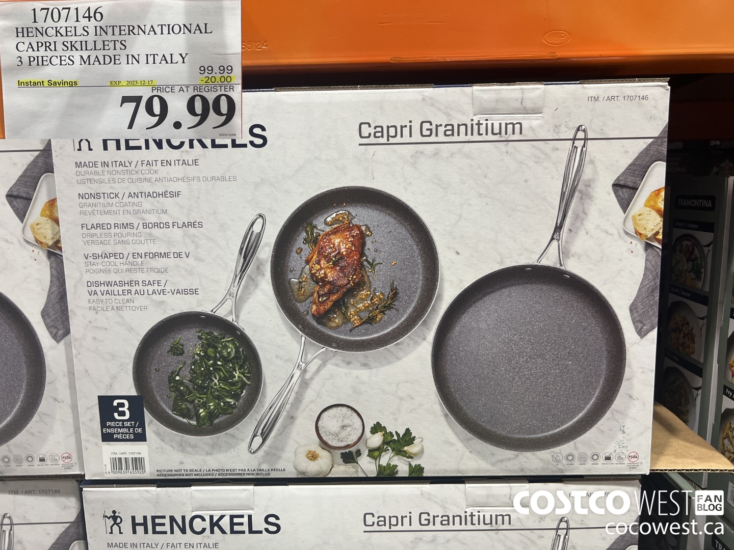 1707146 HENCKELS INTERNATIONAL CAPRI SKILLETS 3 PIECES MADE IN ITALY ($20.00 INSTANT SAVINGS EXPIRES ON 2023-12-17) $79.99
