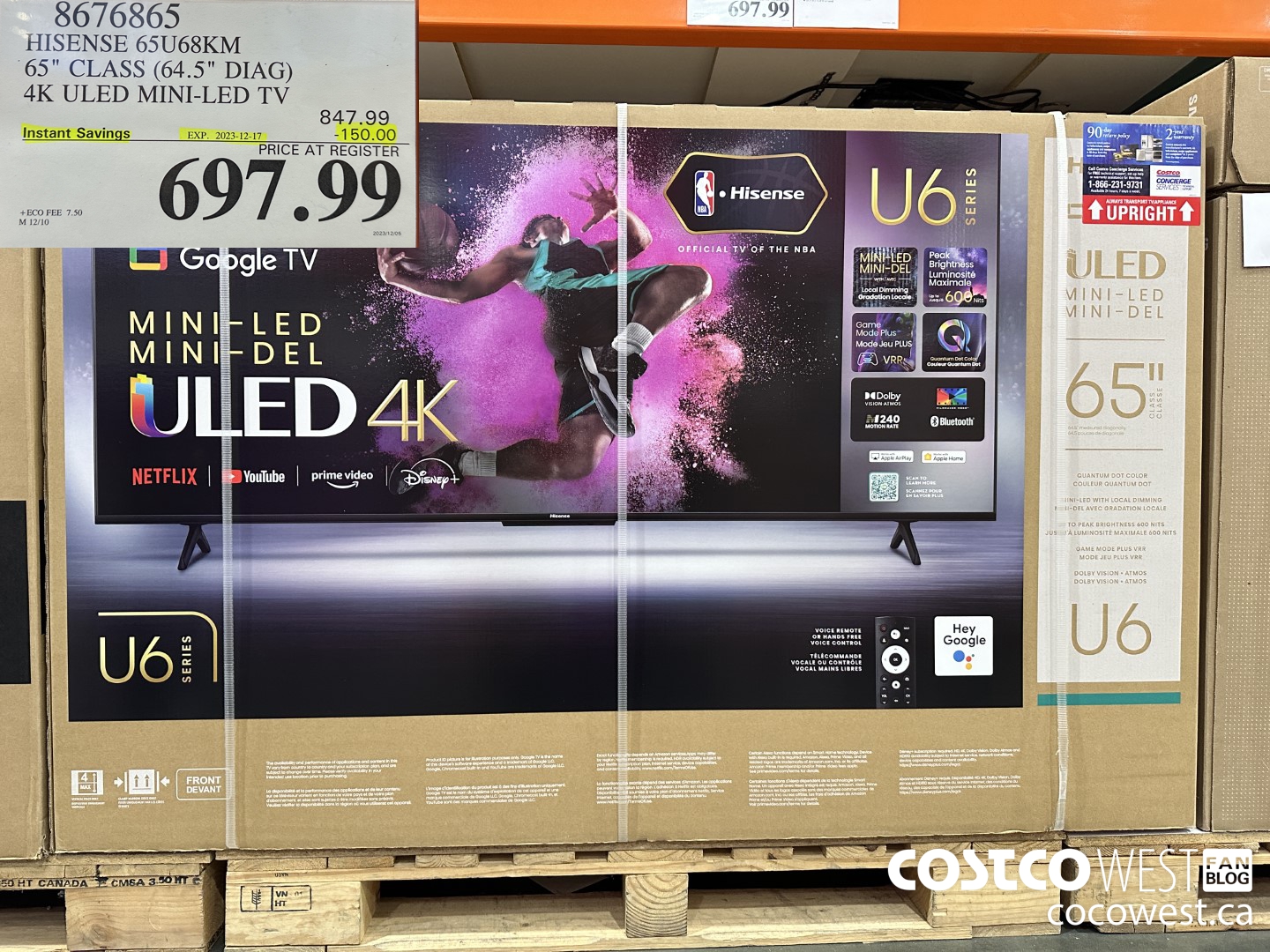 8676865 HISENSE 65U68KM 65