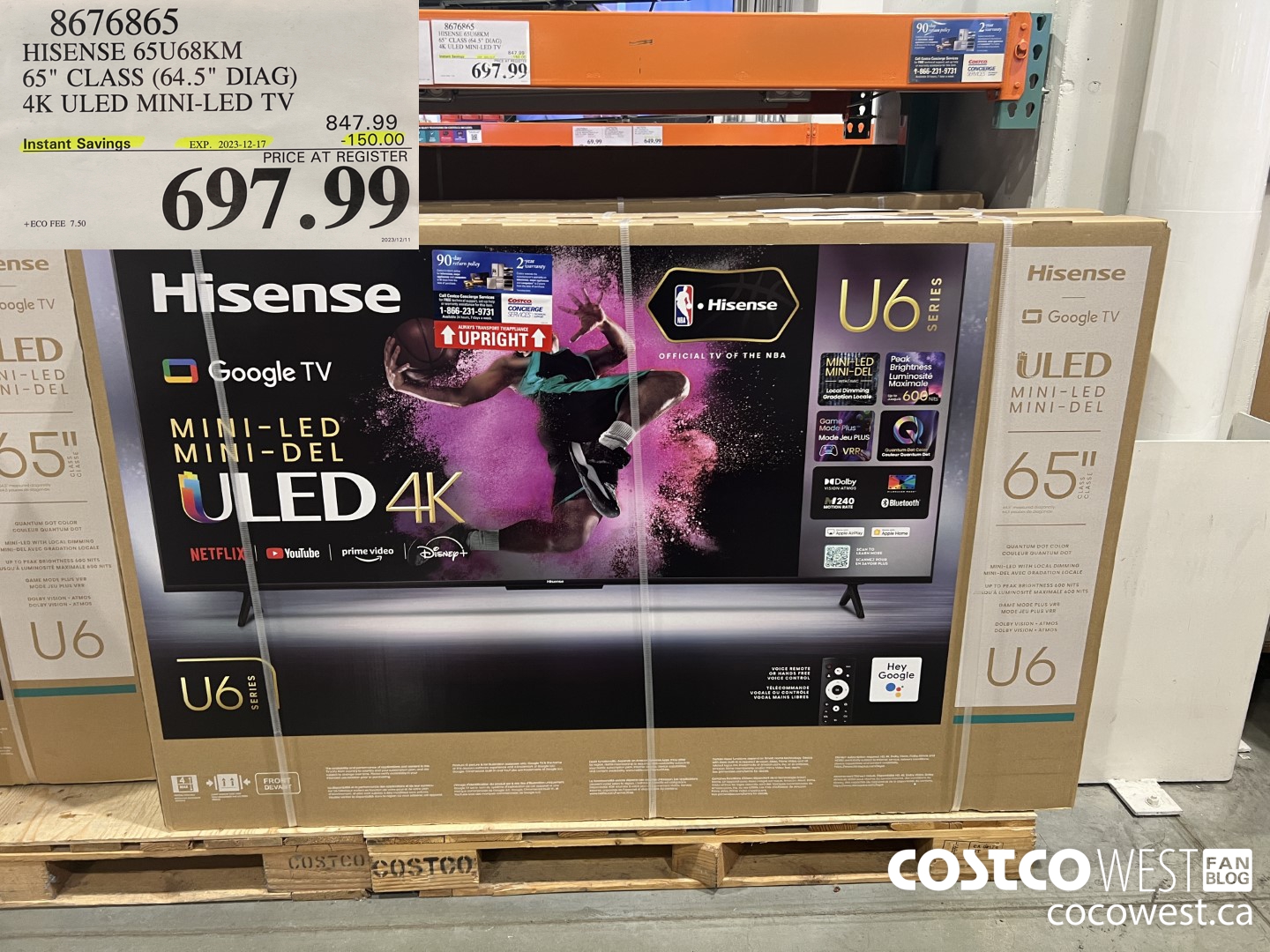 8676865 HISENSE 65U68KM 65