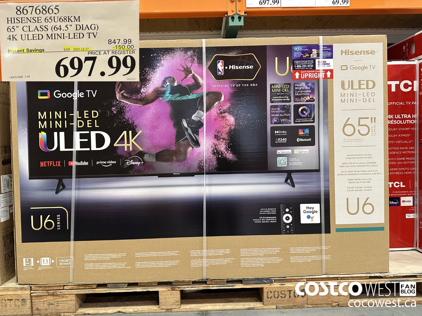 8676865 HISENSE 65U68KM 65