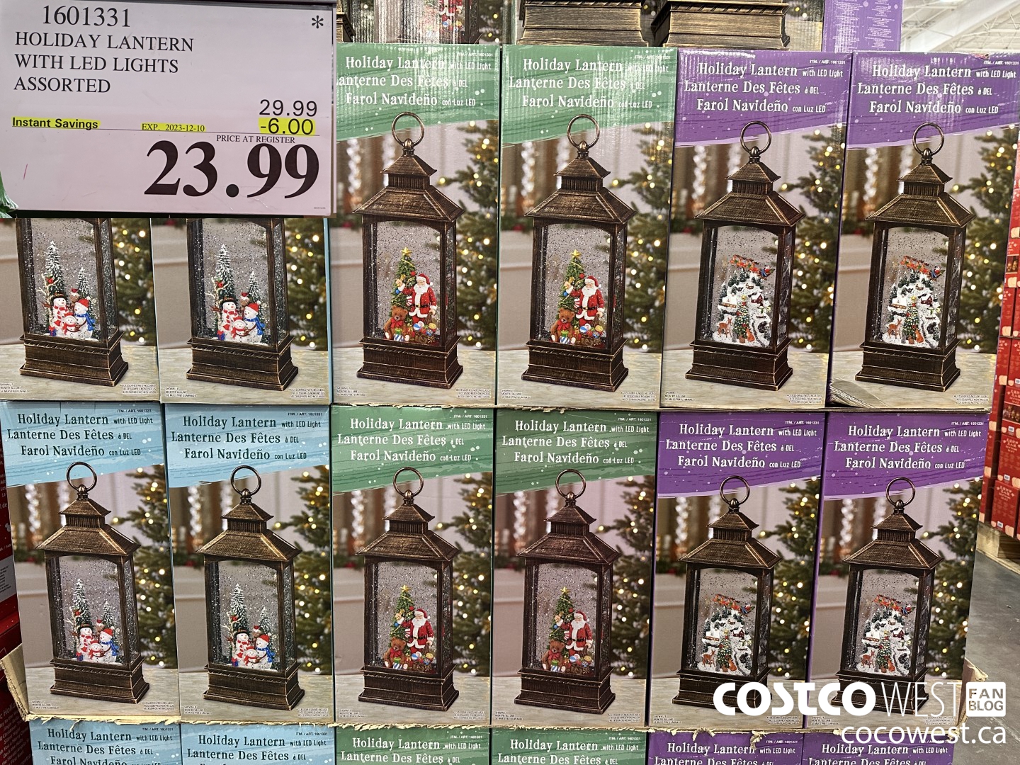 1601331 HOLIDAY LANTERN WITH LED LIGHTS ASSORTED ($6.00 INSTANT SAVINGS EXPIRES ON 2023-12-10) $23.99