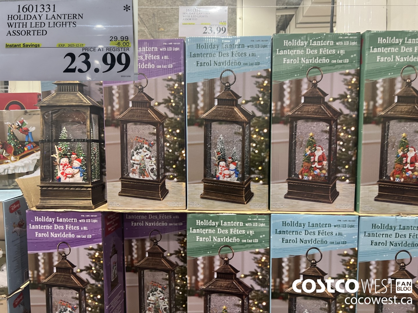 1601331 HOLIDAY LANTERN WITH LED LIGHTS ASSORTED ($6.00 INSTANT SAVINGS EXPIRES ON 2023-12-17) $23.99