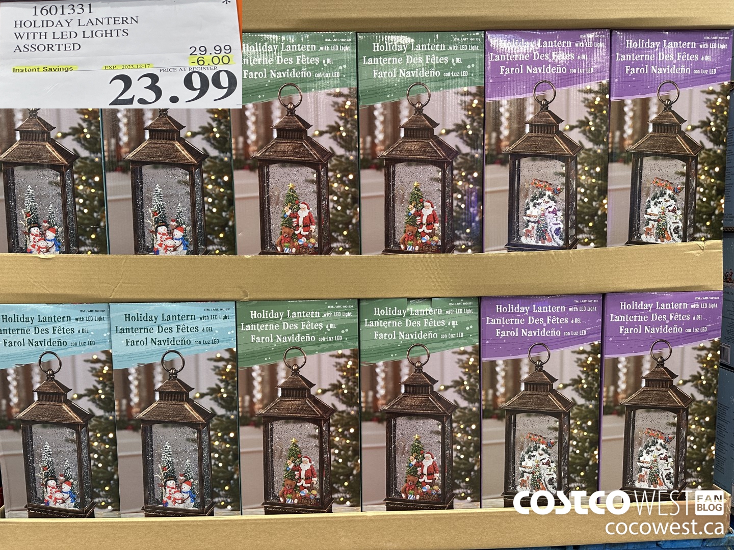 1601331 HOLIDAY LANTERN WITH LED LIGHTS ASSORTED ($6.00 INSTANT SAVINGS EXPIRES ON 2023-12-17) $23.99