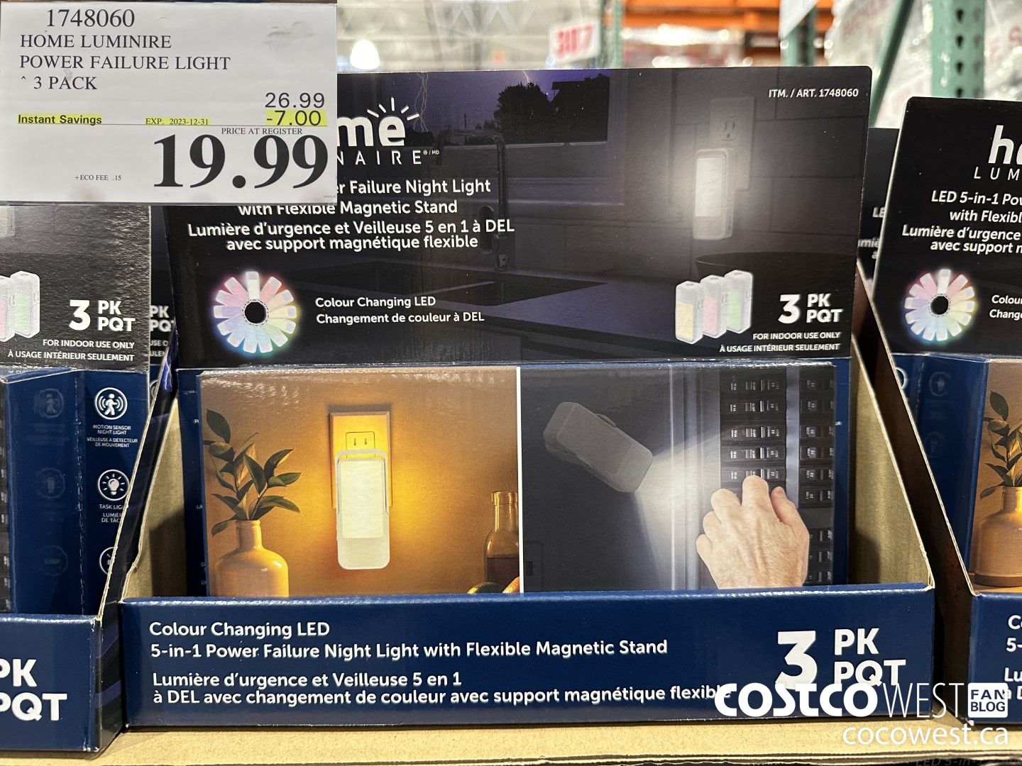 1748060 HOME LUMINIRE POWER FAILURE LIGHT 3 PACK ($7.00 INSTANT SAVINGS EXPIRES ON 2023-12-31) $19.99