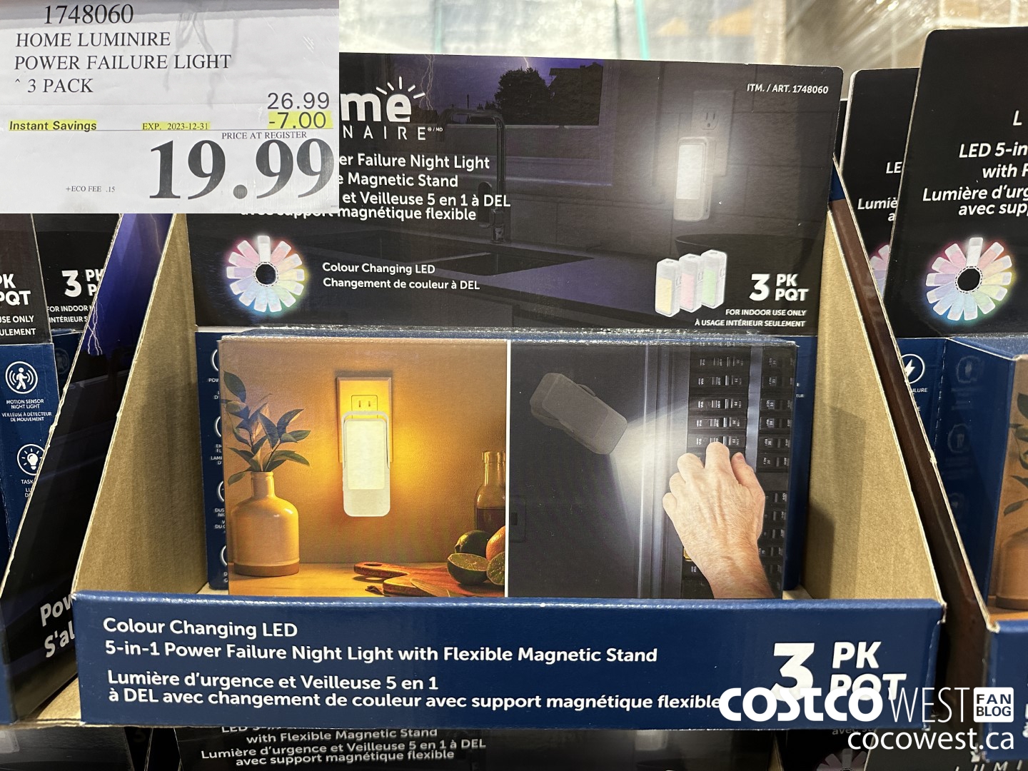 1748060 HOME LUMINIRE POWER FAILURE LIGHT 3 PACK ($7.00 INSTANT SAVINGS EXPIRES ON 2023-12-31) $19.99
