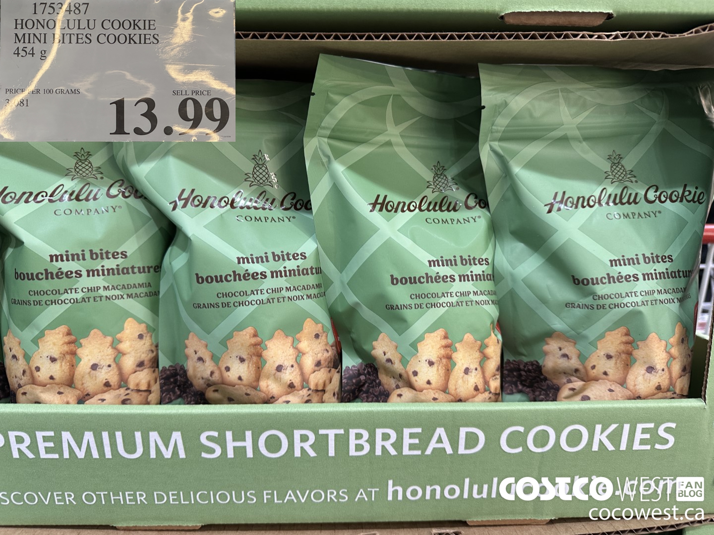 1753487 HONOLULU COOKIE MINI BITES COOKIES 454 G $13.99