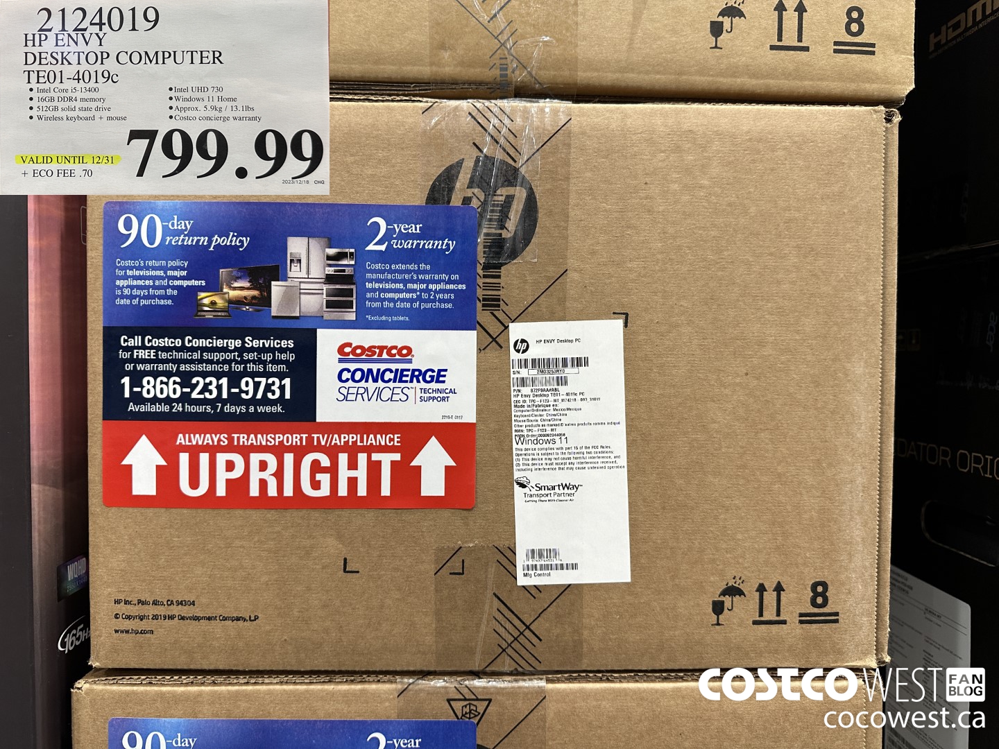 2124019 HP ENVY DESKTOP COMPUTER TE01-4019C (EXPIRES ON 2023-12-31) $799.99