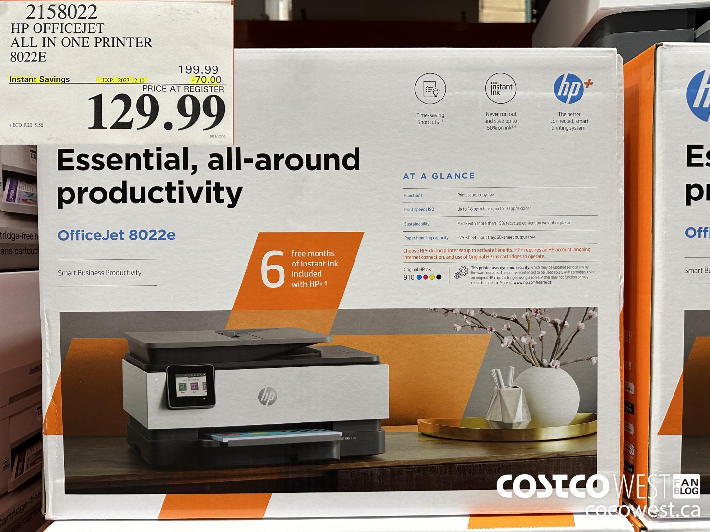 2158022 HP OFFICEJET ALL IN ONE PRINTER 8022E ($70.00 INSTANT SAVINGS EXPIRES ON 2023-12-10) $129.99