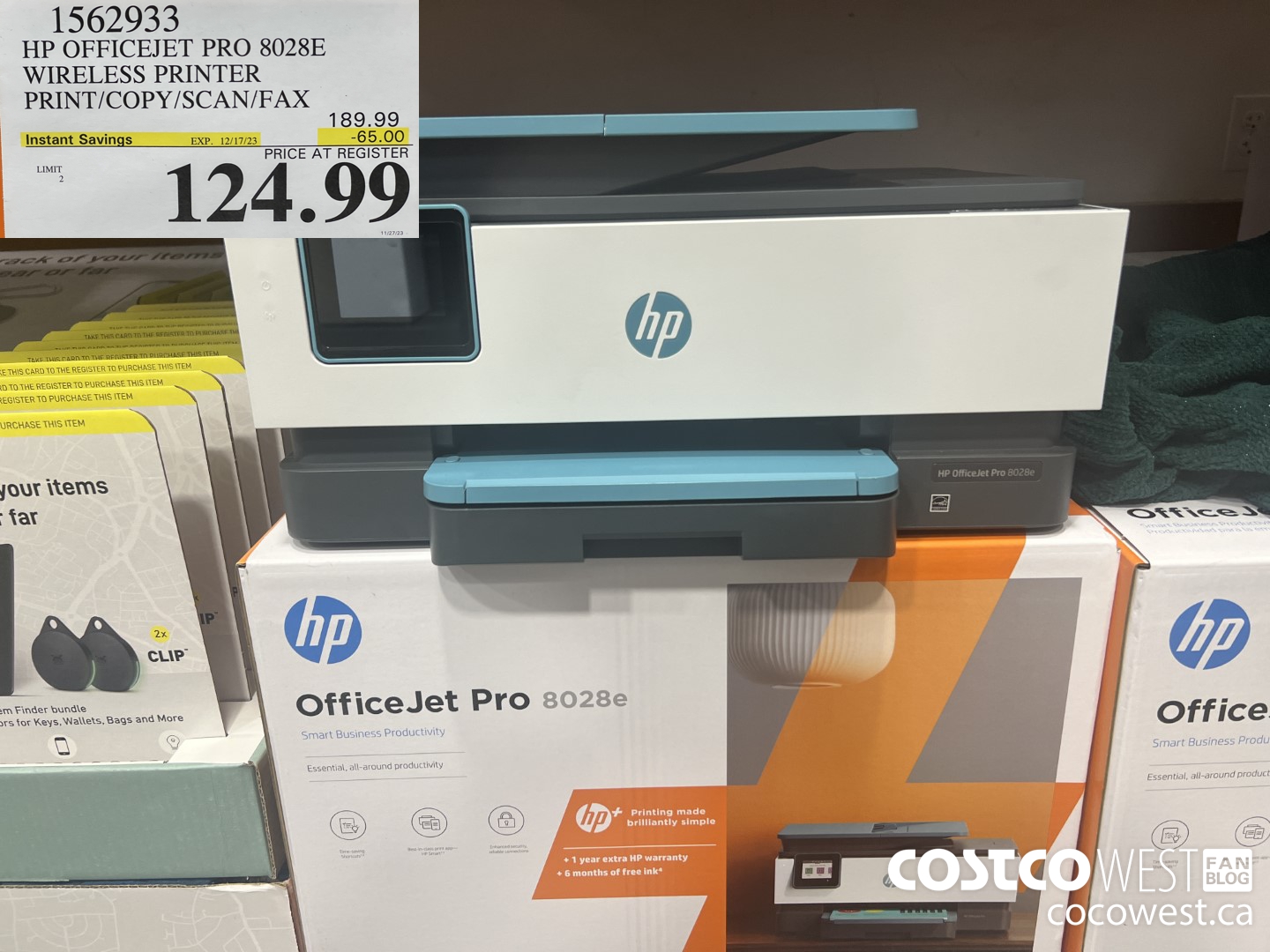 1562933 HP OFFICEJET PRO 8028E WIRELESS PRINTER PRINT/COPY/SCAN/FAX ($65.00 INSTANT SAVINGS EXPIRES ON 2023-12-17) $124.99