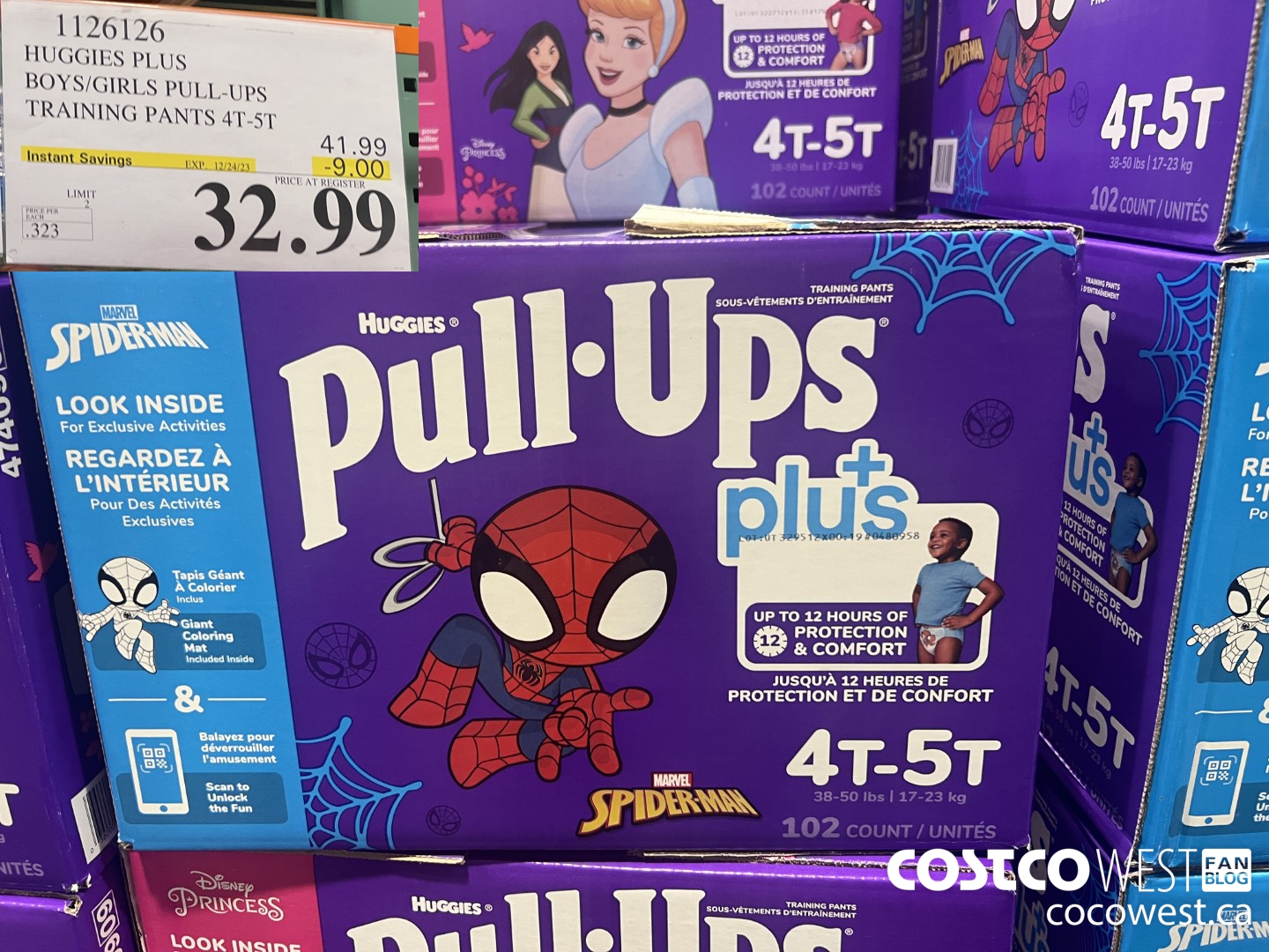 1126126 HUGGIES PULL-UPS BOYS OR GIRLS TRAINING PANTS 4T-5T ($9.00 INSTANT SAVINGS EXPIRES ON 2023-12-24) $32.99