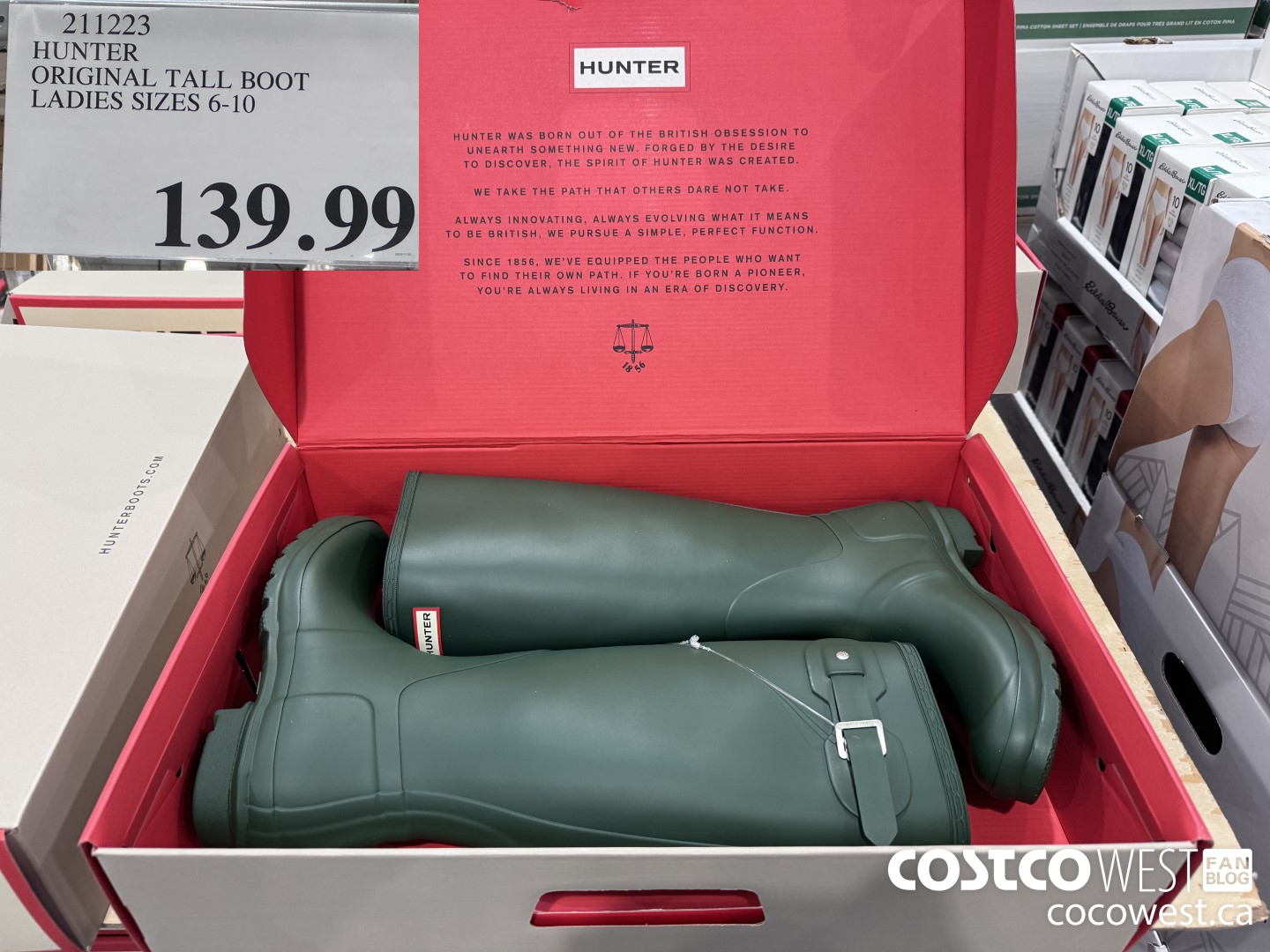 211223 HUNTER ORIGINAL TALL BOOT LADIES SIZES 6-10 $139.99