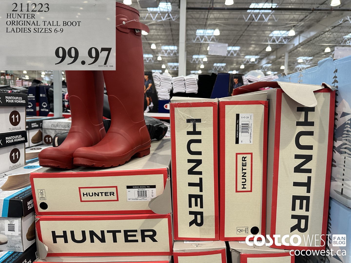 211223 HUNTER ORIGINAL TALL BOOT LADIES SIZES 6-9  $99.97