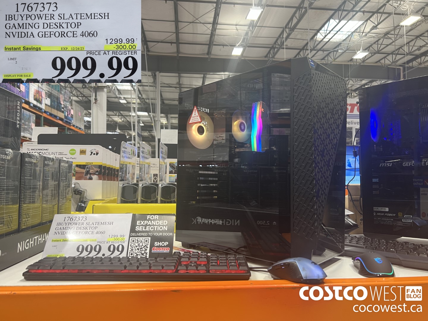 1767373 IBUYPOWER SLATEMESH GAMING DESKTOP NVIDIA GEFORCE 4060 ($300.00 INSTANT SAVINGS EXPIRES ON 2023-12-24) $999.99