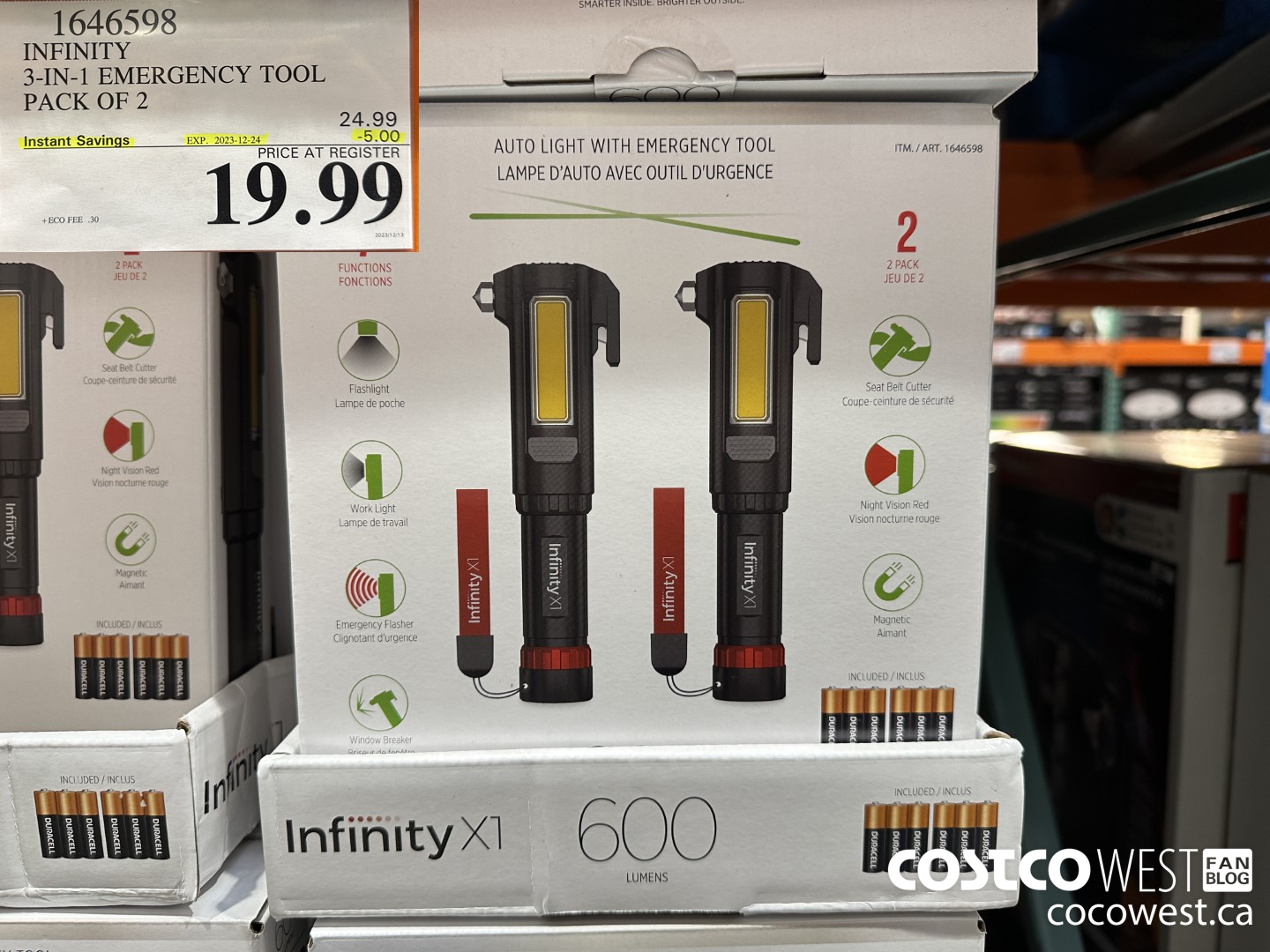 1646598 INFINITY 3-IN-1 EMERGENCY TOOL PACK OF 2 ($5.00 INSTANT SAVINGS EXPIRES ON 2023-12-24) $19.99