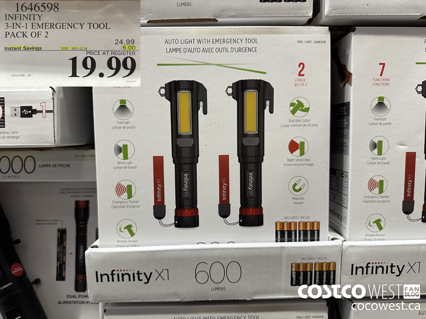 1646598 INFINITY 3-IN-1 EMERGENCY TOOL PACK OF 2 ($5.00 INSTANT SAVINGS EXPIRES ON 2023-12-24) $19.99