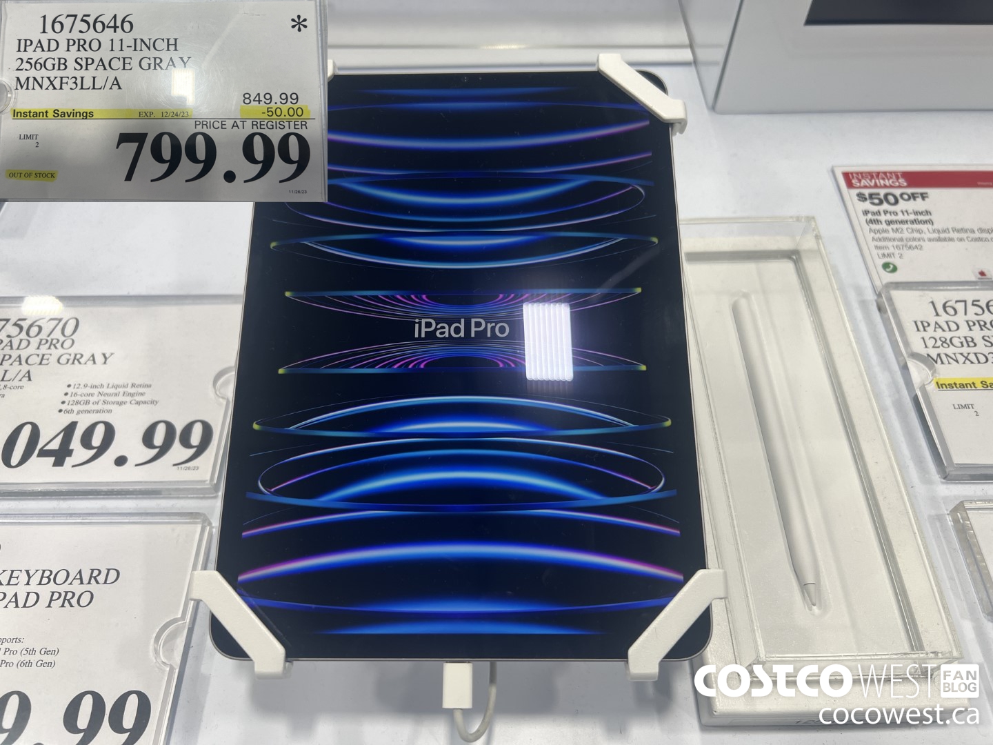 1675646 IPAD PRO 11-INCH 256GB SPACE GRAY MNXF3LL/A ($50.00 INSTANT SAVINGS EXPIRES ON 2023-12-24) $799.99