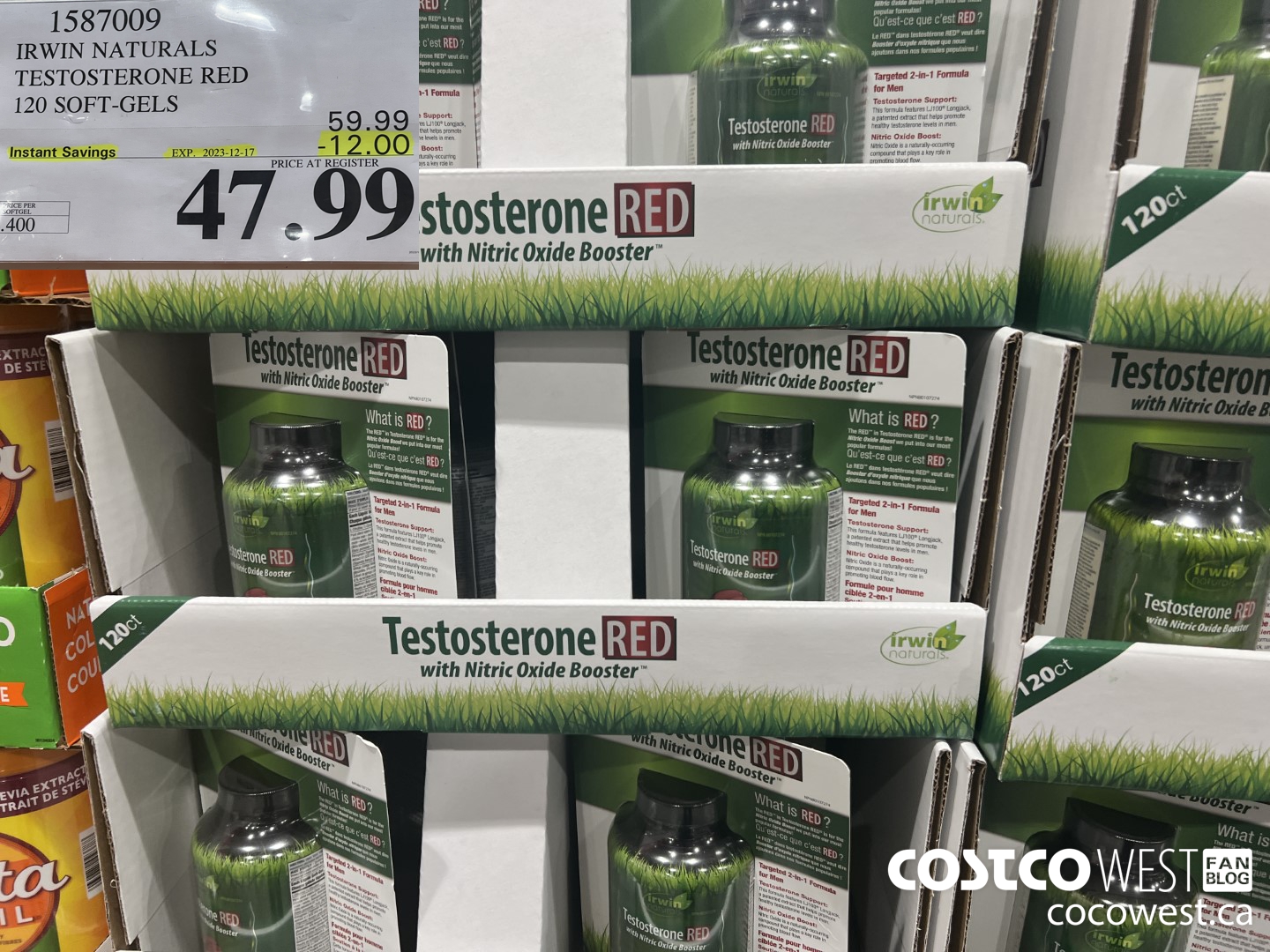 1587009 IRWIN NATURALS TESTOSTERONE RED 120 SOFT-GELS ($12.00 INSTANT SAVINGS EXPIRES ON 2023-12-17) $47.99