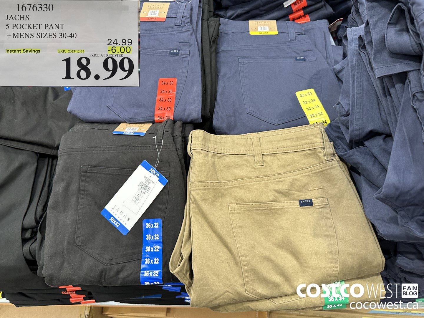 1676330 JACHS 5 POCKET PANT MENS SIZES 30-40 ($6.00 INSTANT SAVINGS EXPIRES ON 2023-12-17) $18.99