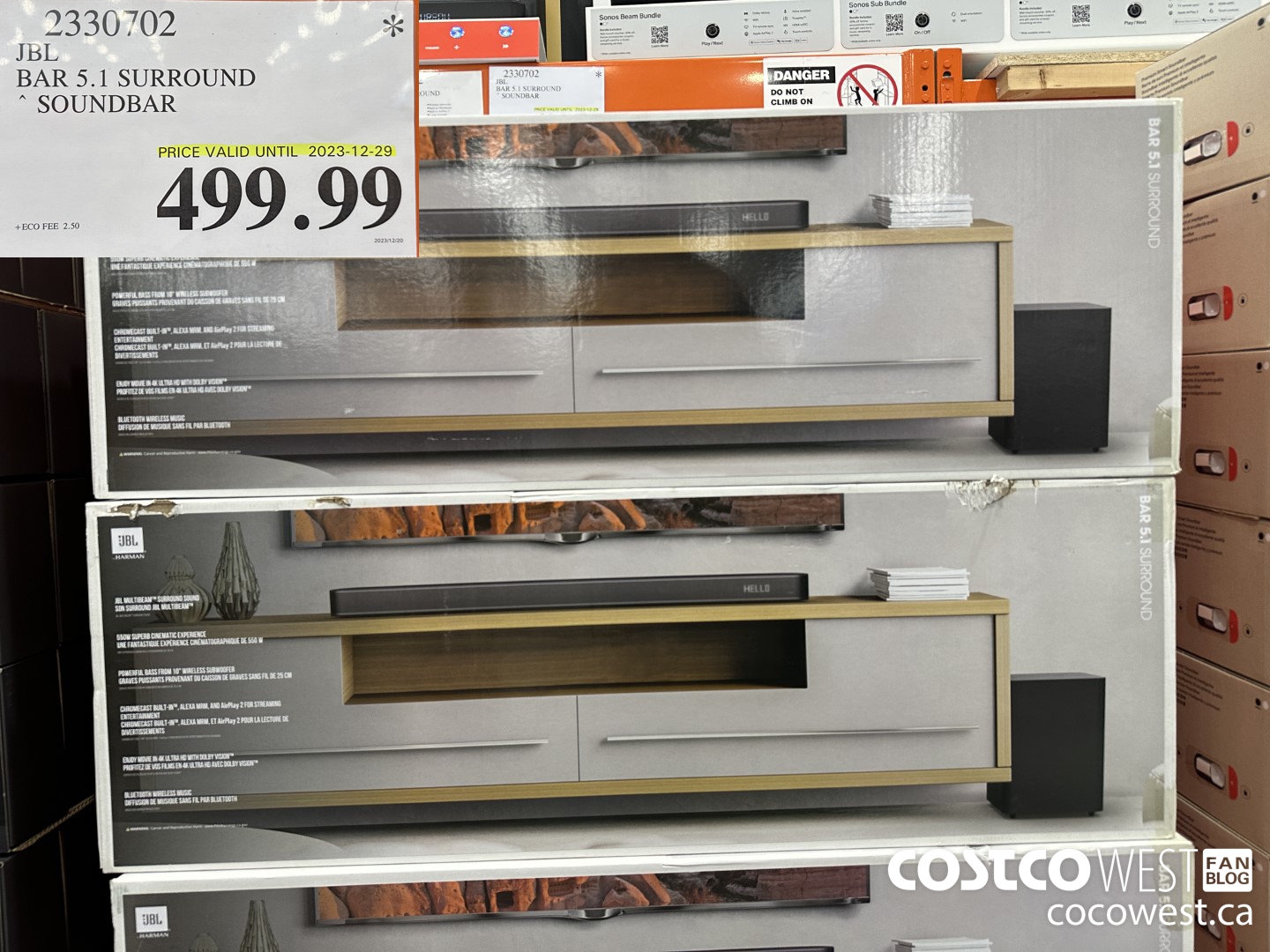 2330702 JBL BAR 5.1 SURROUND SOUNDBAR (EXPIRES ON 2023-12-29) $499.99