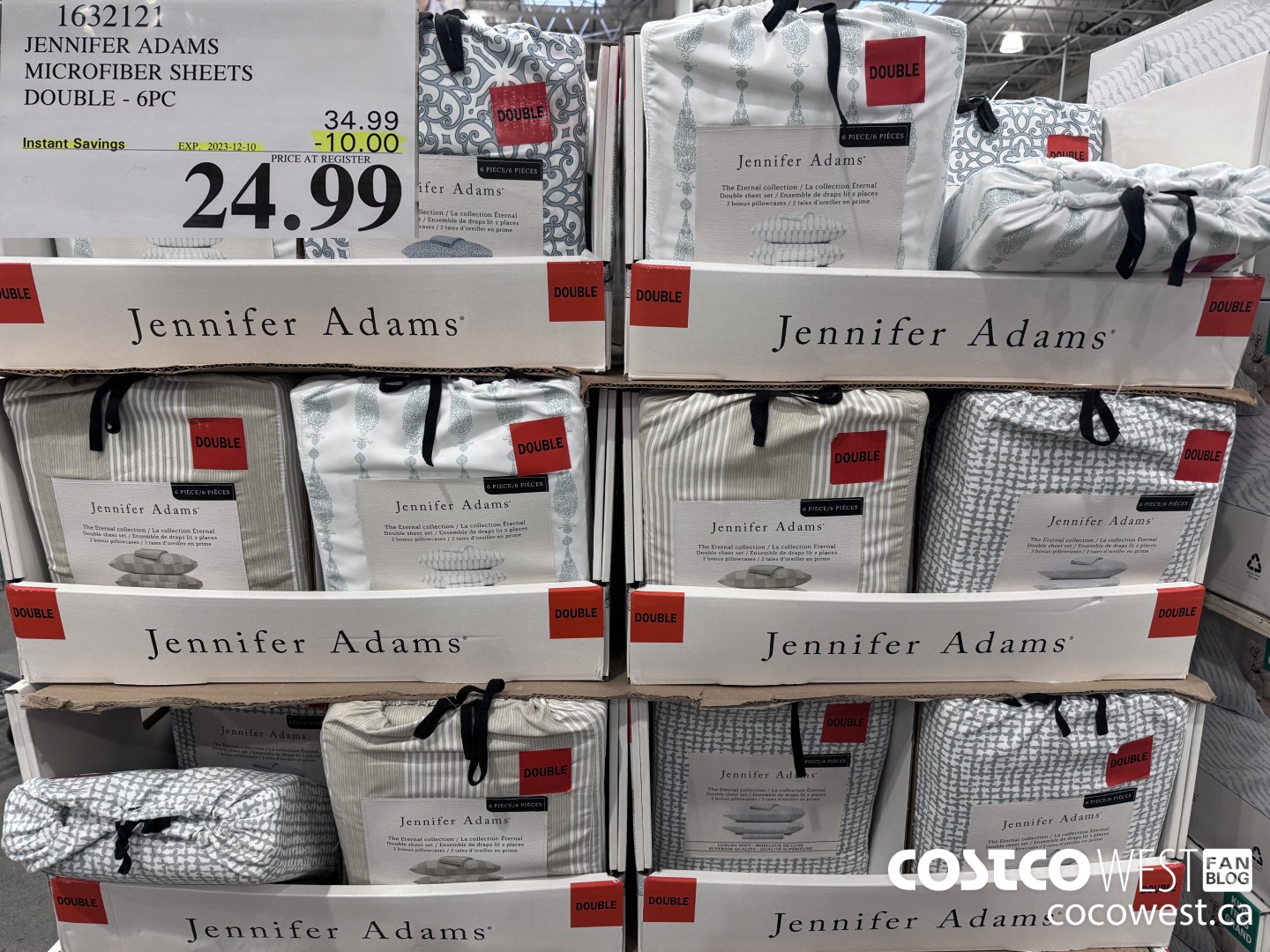 1632121 JENNIFER ADAMS MICROFIBER SHEET SET DOUBLE 6PC ($10.00 INSTANT SAVINGS EXPIRES ON 2023-12-10) $24.99