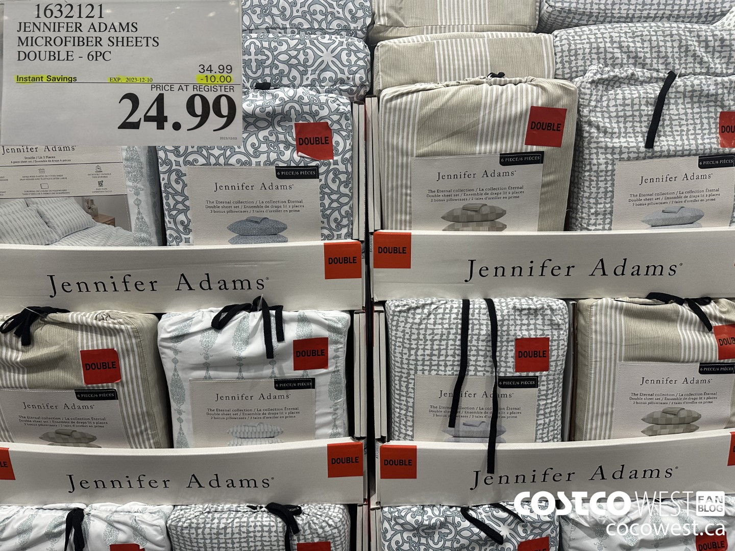 1632121 JENNIFER ADAMS MICROFIBER SHEET SET DOUBLE 6PC ($10.00 INSTANT SAVINGS EXPIRES ON 2023-12-10) $24.99