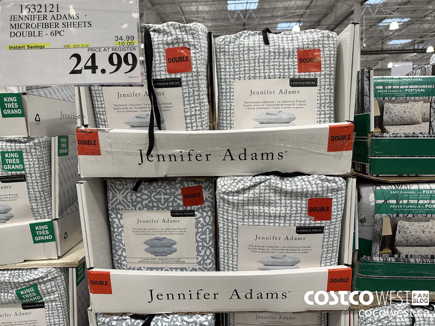 1632121 JENNIFER ADAMS MICROFIBER SHEET SET DOUBLE 6PC ($10.00 INSTANT SAVINGS EXPIRES ON 2023-12-24) $24.99
