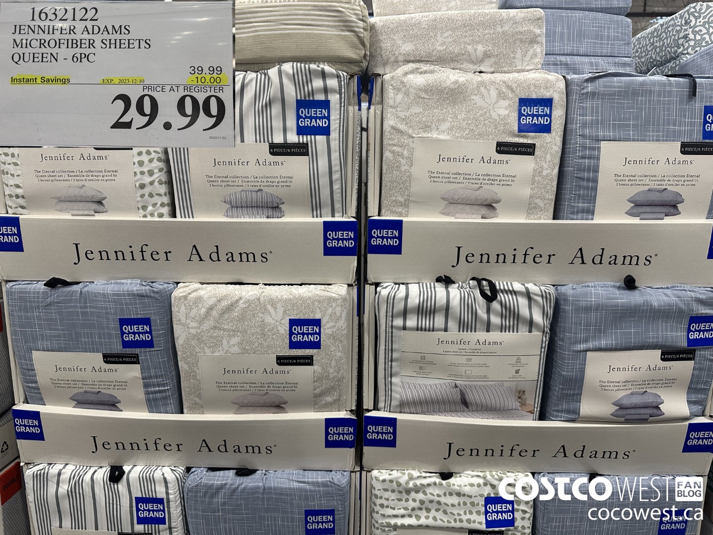 1632122 JENNIFER ADAMS MICROFIBER SHEET SET QUEEN 6PC ($10.00 INSTANT SAVINGS EXPIRES ON 2023-12-10) $29.99