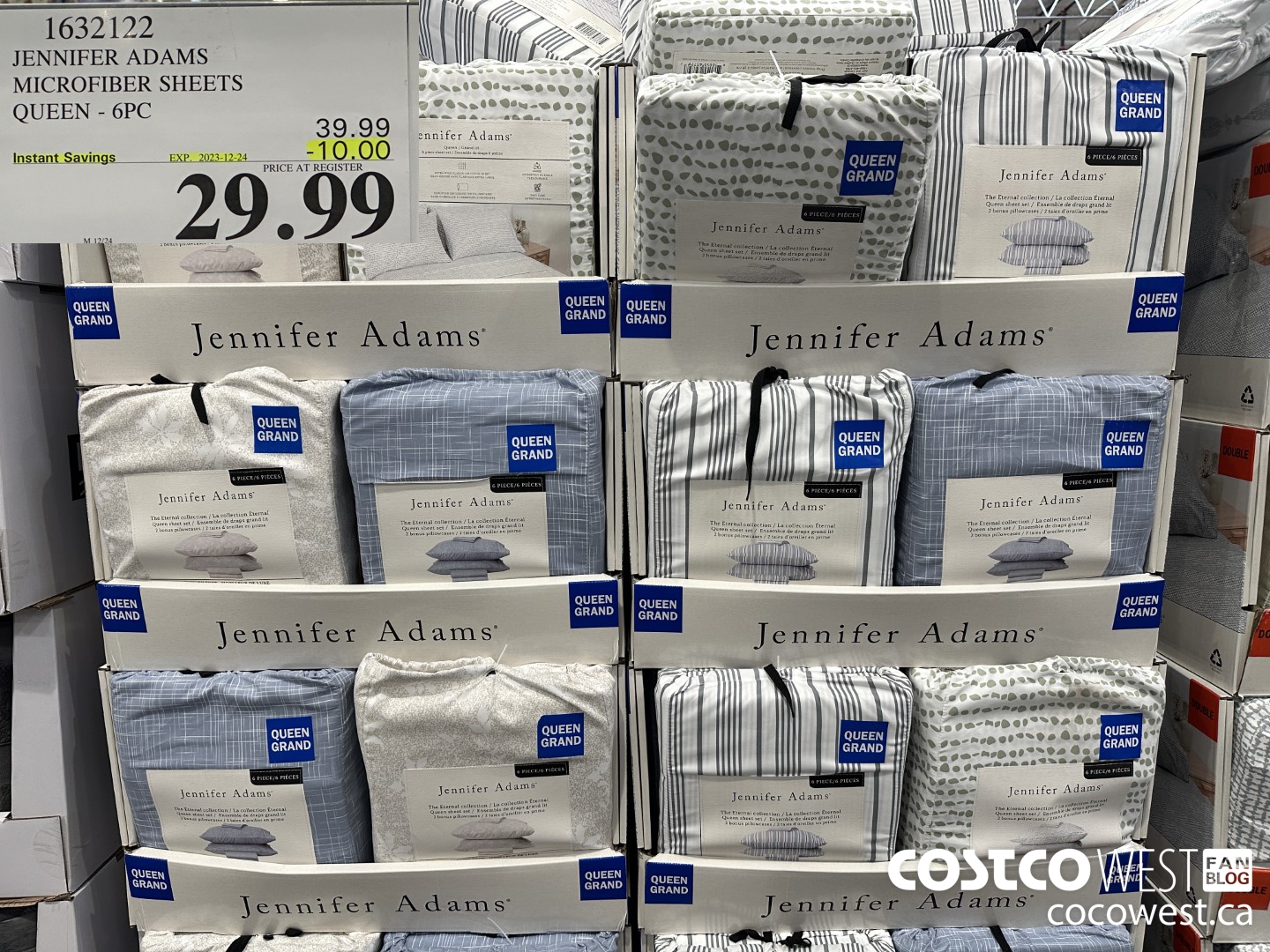 1632122 JENNIFER ADAMS MICROFIBER SHEET SET QUEEN 6PC ($10.00 INSTANT SAVINGS EXPIRES ON 2023-12-24) $29.99