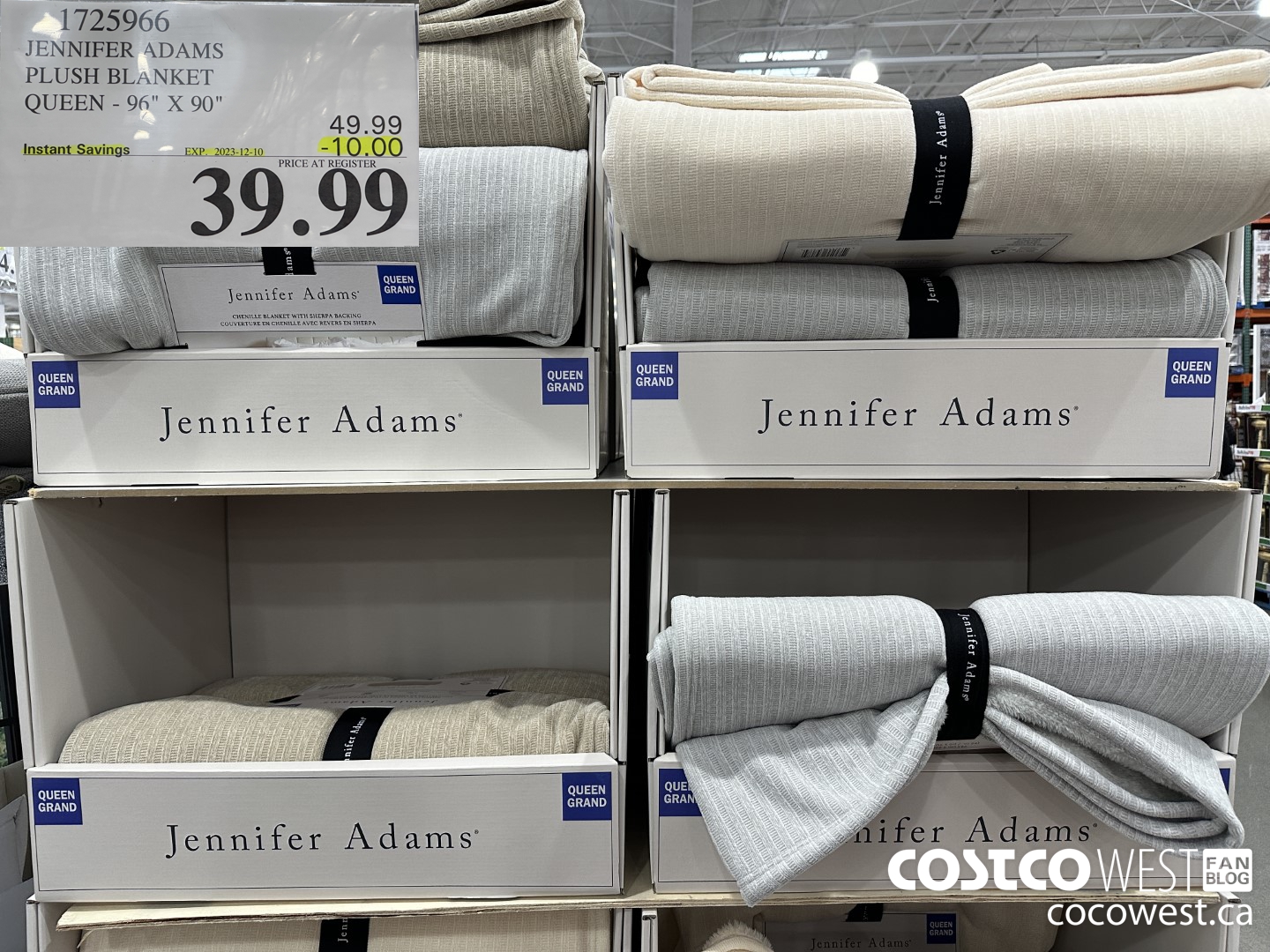 1725966 JENNIFER ADAMS PLUSH BLANKET QUEEN 96