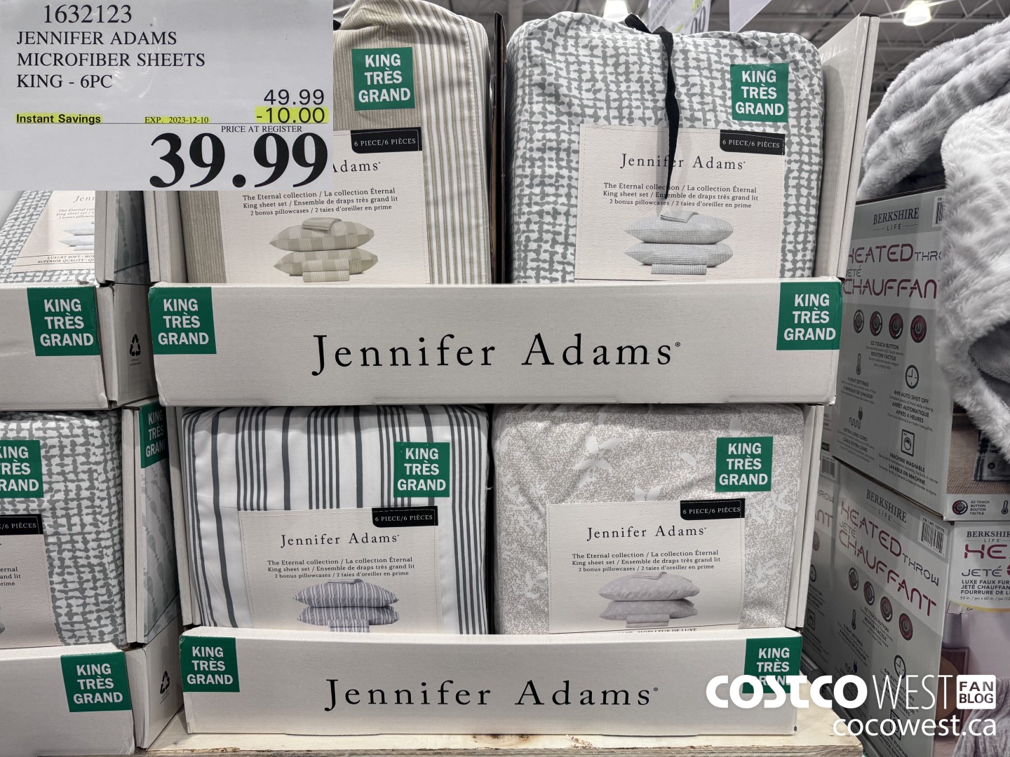 1632123 JENNIVER ADAMS MICROFIBER SHEET SET KING 6PC ($10.00 INSTANT SAVINGS EXPIRES ON 2023-12-10) $39.99