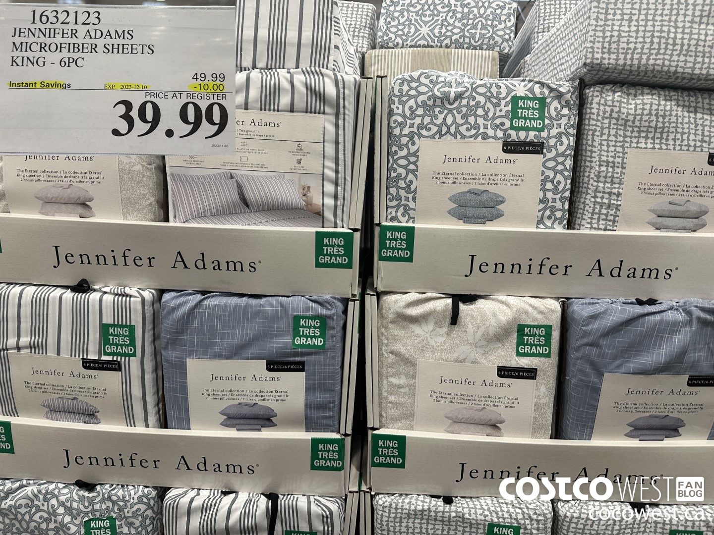 1632123 JENNIVER ADAMS MICROFIBER SHEET SET KING 6PC ($10.00 INSTANT SAVINGS EXPIRES ON 2023-12-10) $39.99