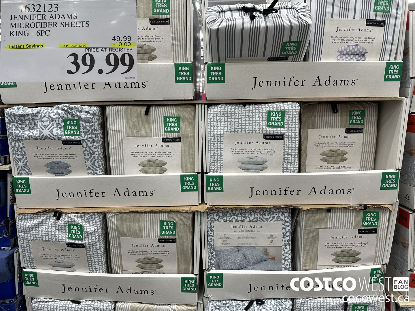 1632123 JENNIVER ADAMS MICROFIBER SHEET SET KING 6PC ($10.00 INSTANT SAVINGS EXPIRES ON 2023-12-10) $39.99