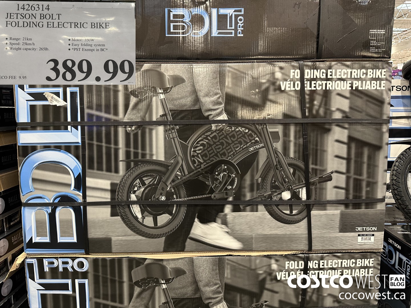 1426314 JETSON BOLT FOLDING ELECTRIC BIKE $389.99