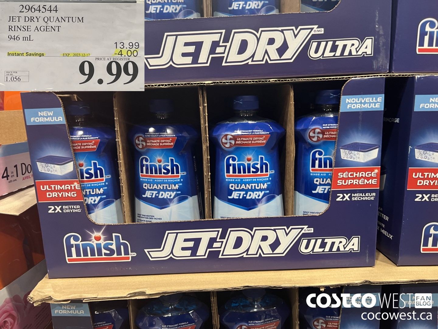 2964544 JET DRY ULTRA RINSE AGENT 946 mL ($4.00 INSTANT SAVINGS EXPIRES ON 2023-12-17) $9.99