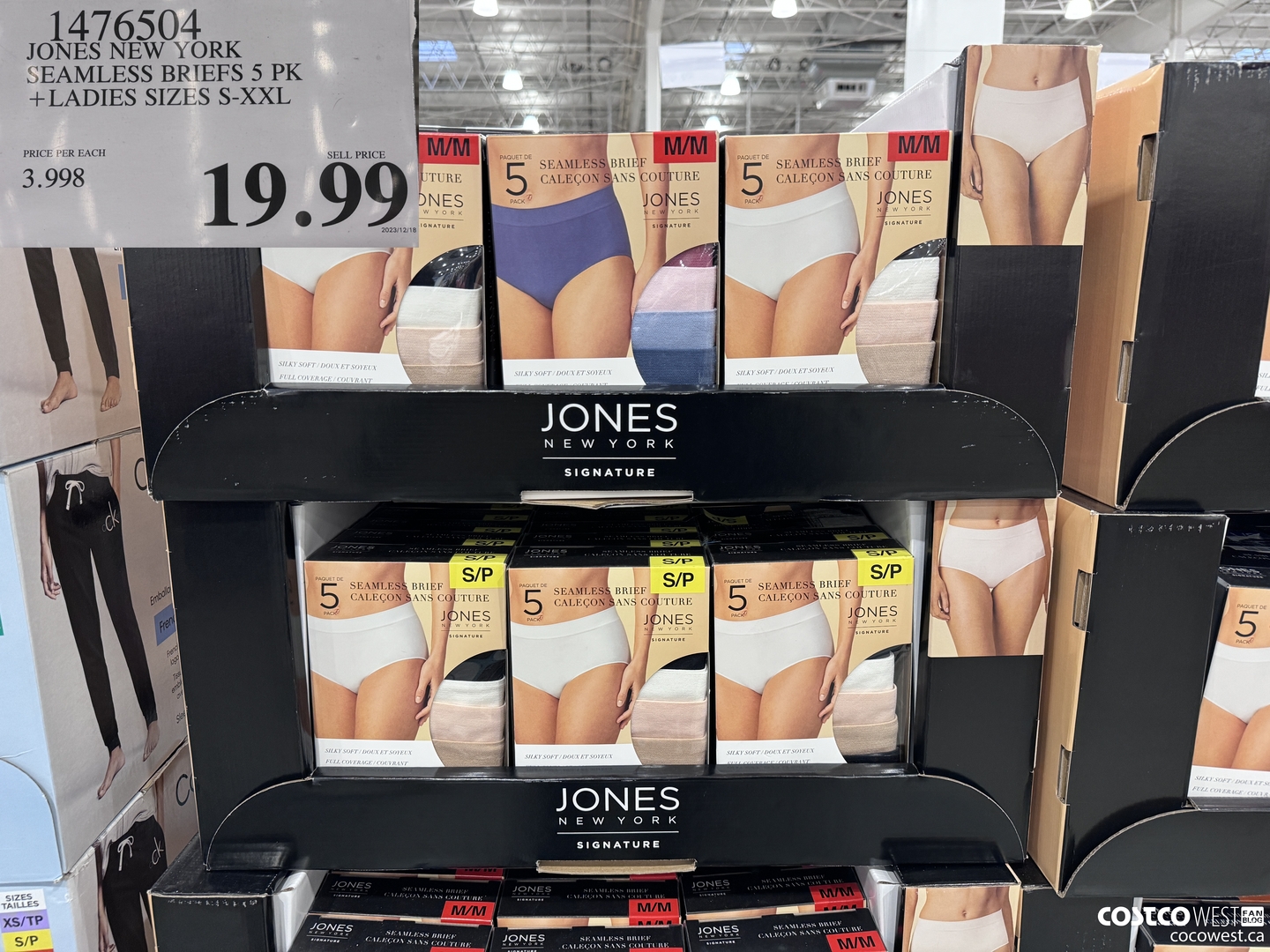 1476504 JONES NEW YORK SEAMLESS BRIEF 5PK LADIES SIZES S-XXL $19.99