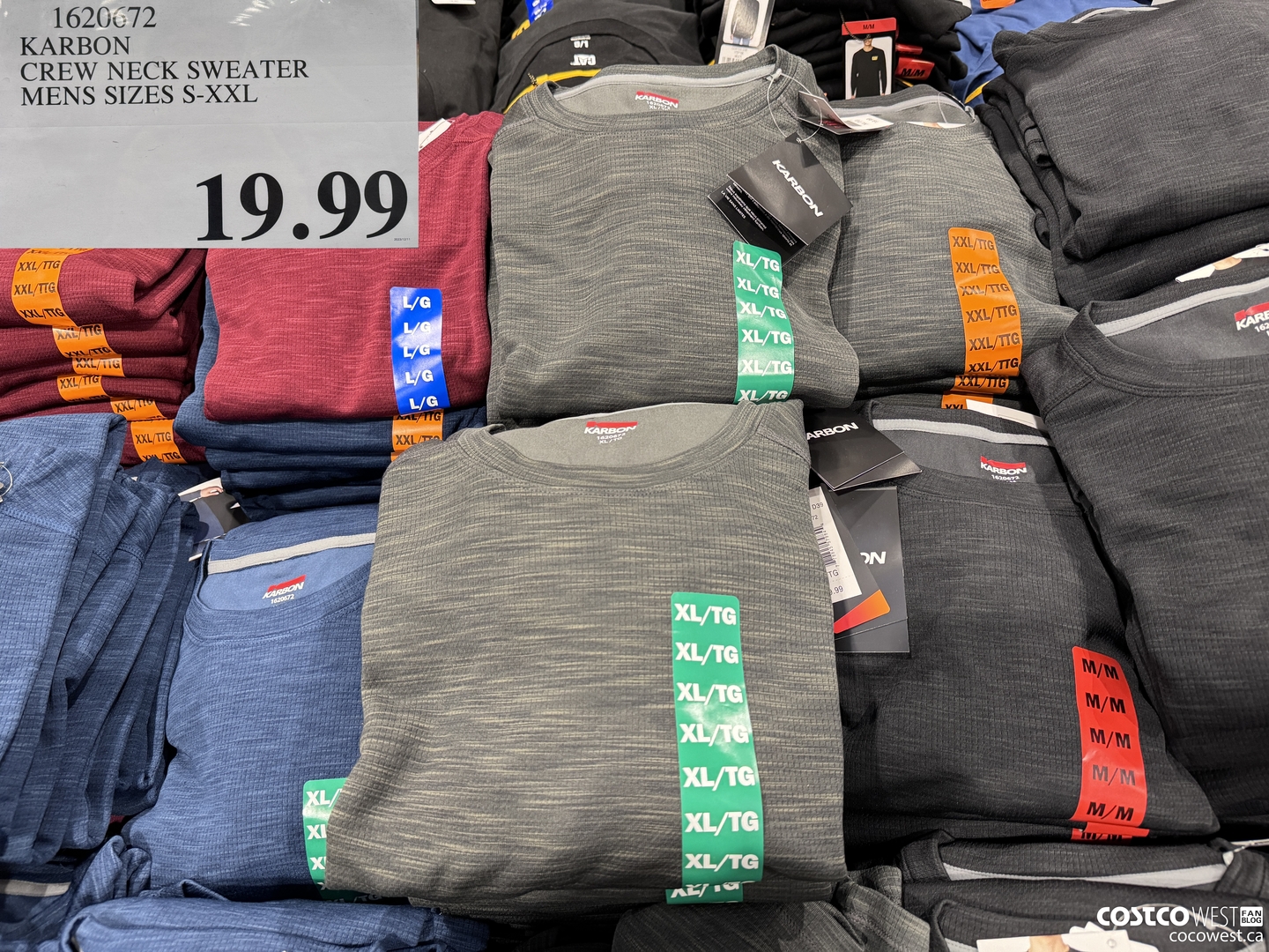 1620672 KARBON CREW NECK SWEATER MENS SIZES S-XXL  $19.99