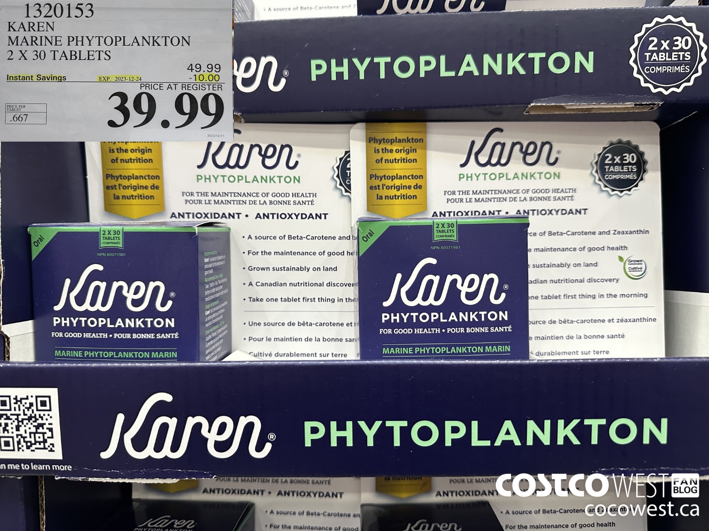 1320153 KAREN GADITAE PHYTOPLANKTON 2x30 tablets  ($10.00 INSTANT SAVINGS EXPIRES ON 2023-12-24) $39.99