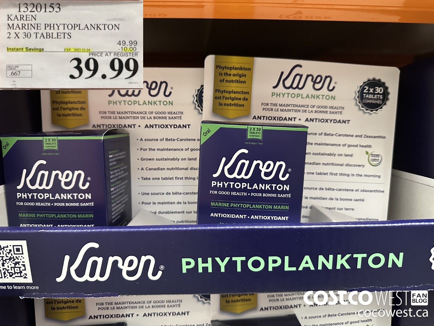 1320153 KAREN GADITAE PHYTOPLANKTON 2x30 tablets  ($10.00 INSTANT SAVINGS EXPIRES ON 2023-12-24) $39.99