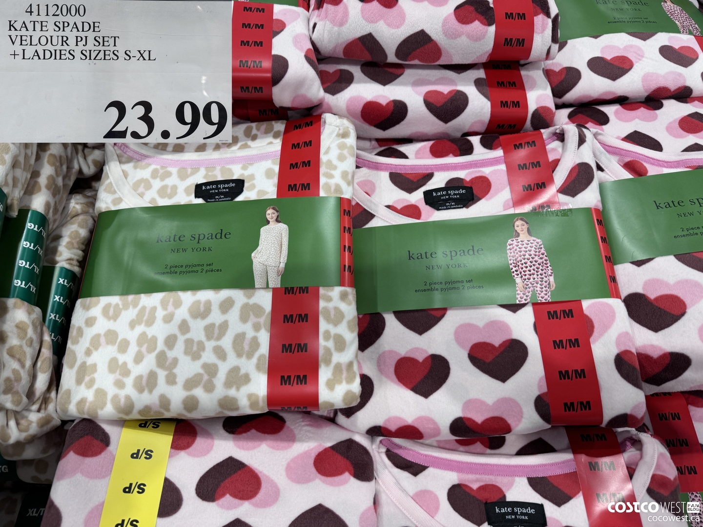 4112000 KATE SPADE VELOUR PJ SET LADIES SIZES S-XL $23.99