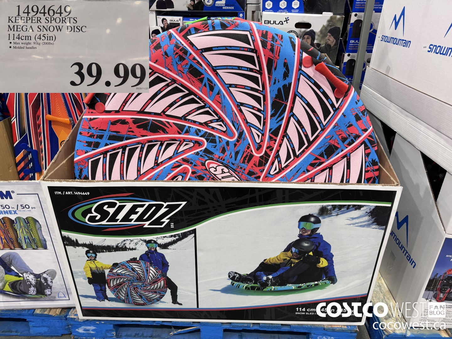 1494649 KEEPER SPORTS MEGA SNOW DISK 114CM (45IN) $39.99