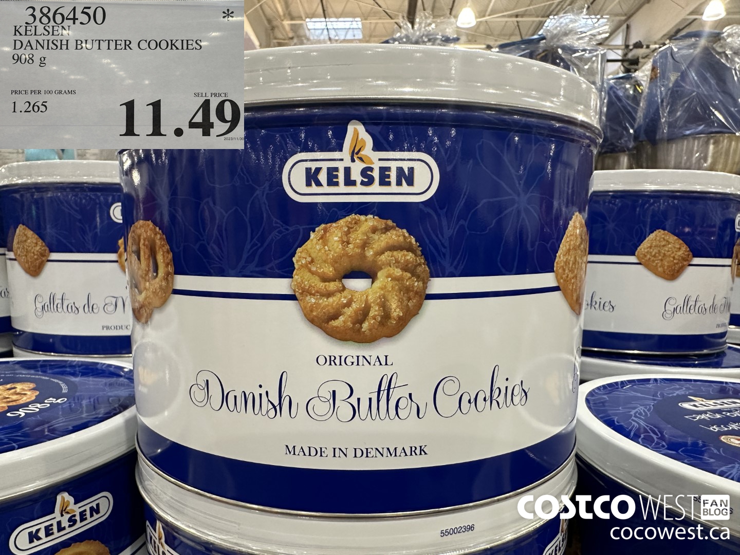 386450 KELSEN DANISH BUTTER COOKIES 908 G $11.49