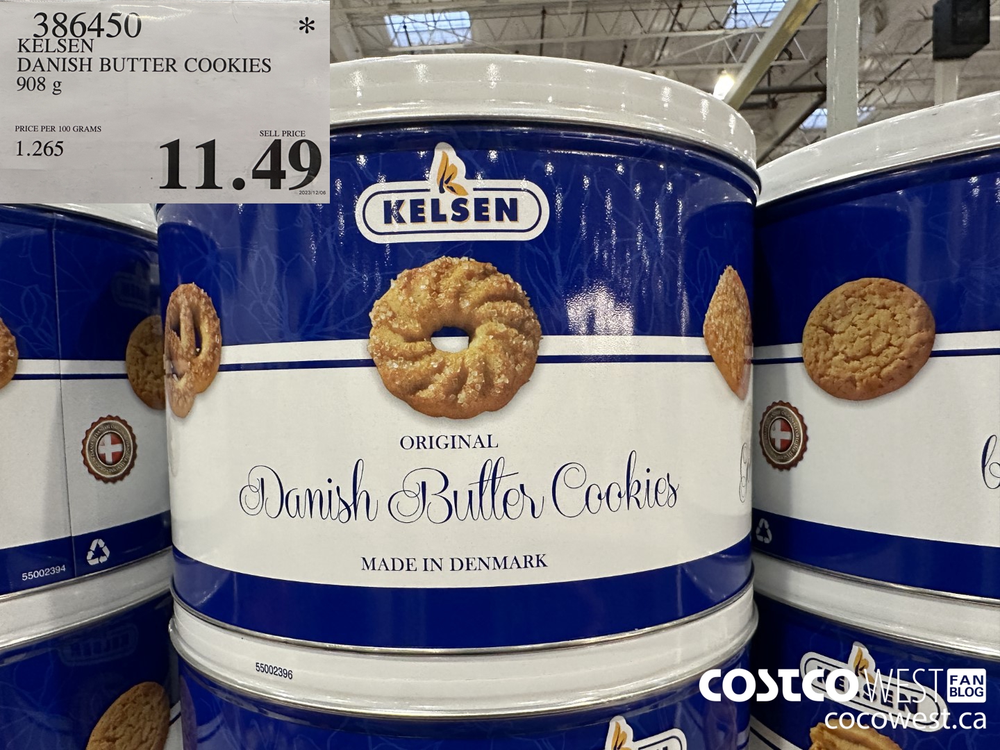 386450 KELSEN DANISH BUTTER COOKIES 908 G $11.49