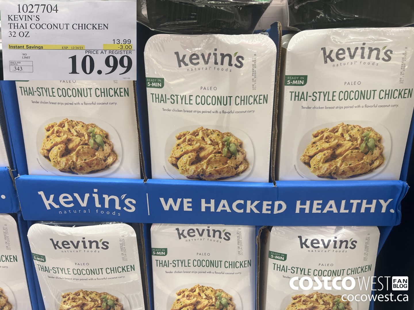 1027704 KEVIN'S THAI COCONUT CHICKEN 32 OZ ($3.00 INSTANT SAVINGS EXPIRES ON 2023-12-24) $10.99