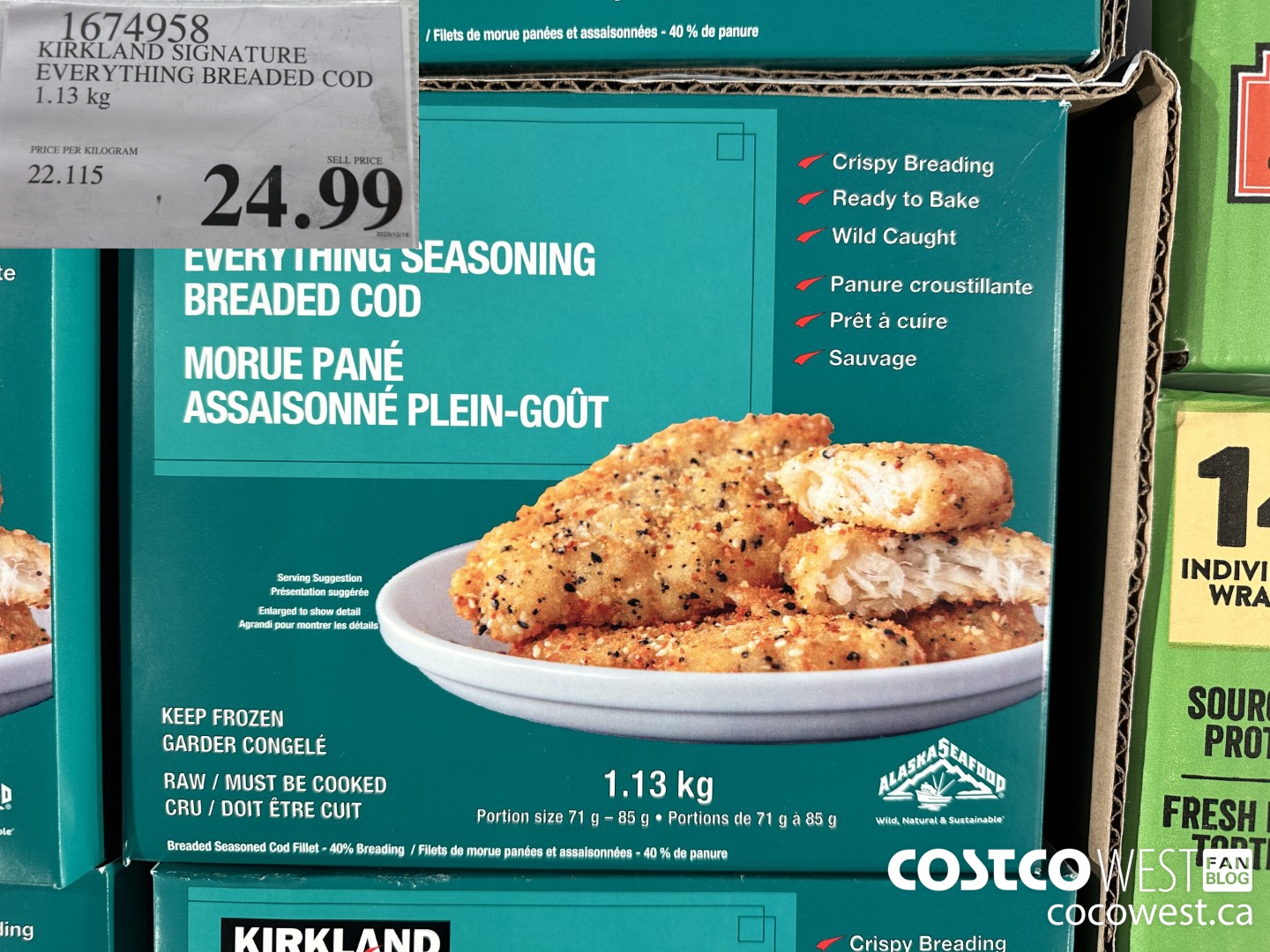 1674958 KIRKLAND SIGNATURE EVERYTHING BREADED COD 1.13 KG $24.99