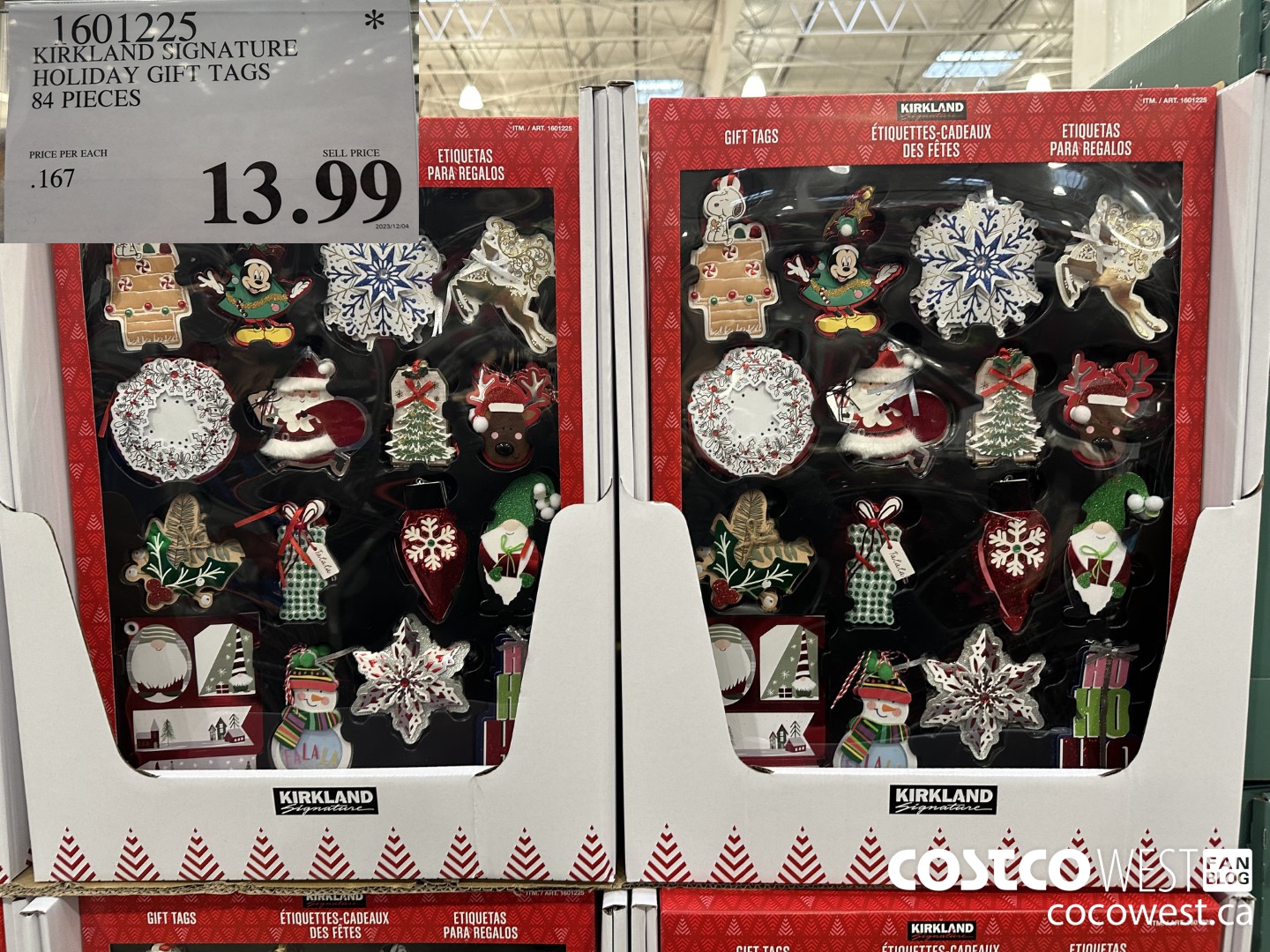 1601225 KIRKLAND SIGNATURE HOLIDAY GIFT TAGS 84 COUNT $13.99