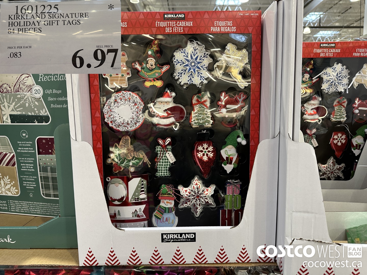 1601225 KIRKLAND SIGNATURE HOLIDAY GIFT TAGS 84 COUNT $6.97