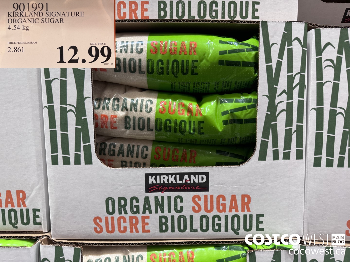 901991 KIRKLAND SIGNATURE ORGANIC SUGAR 4.54 KG $12.99