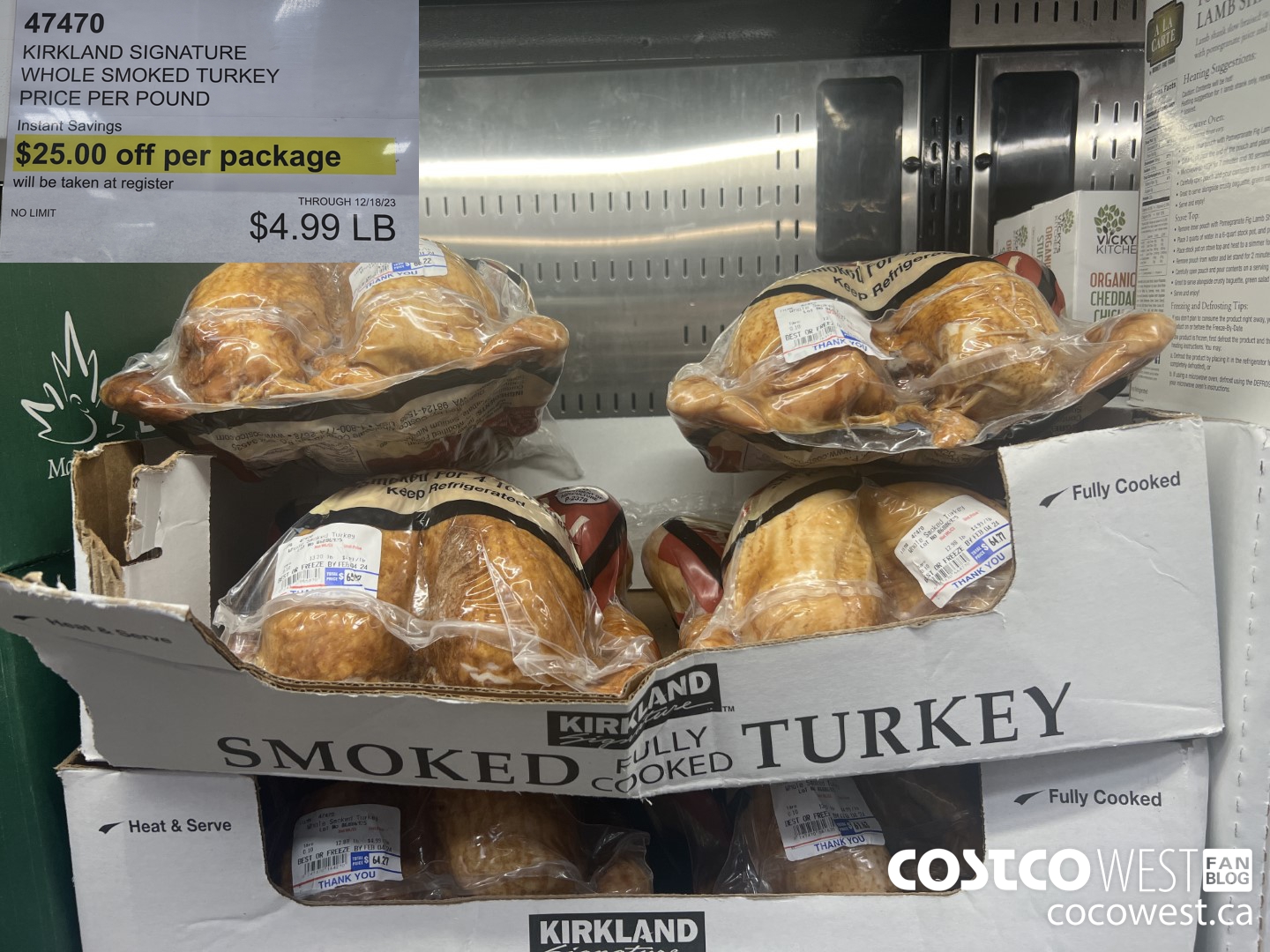47470 KIRKLAND SIGNATURE WHOLE SMOKED TURKEY PRICE PER POUND ($25.00 INSTANT SAVINGS EXPIRES ON 2023-12-18) $4.99